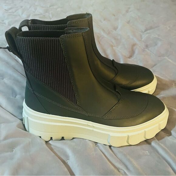SOREL CARIBOU X Waterproof Platform Chelsea Ankle Boot Rain Snow 8 M NIB - Picture 1 of 8